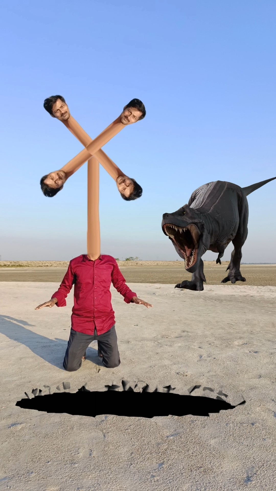 dinosaur attack long garden helicopter flying #shorts #shortvideo #youtubeshorts #trending